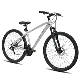 ROCKSHARK Vélo de montagnes HILAND VTT Vélo Hardtail 29 Pouces 482 mm Argenté pour Homme et Femme Vélo Shimano 21 Vitesses avec Cadre en Aluminium et Frein à Disque…
