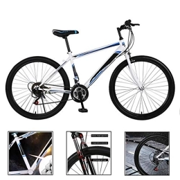  Vélo de montagnes Hommes VTT, vélos Montagne suspe Hommes, antidérapante / Brise-Vent / Haut de Gamme / résistant à l'usure / Anti-Coup de Poignard à vélo, Blanc, 21 Speed 26 inch