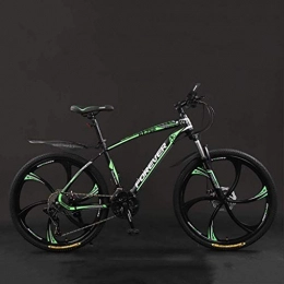 HongLianRiven vélo HongLianRiven Vlo BMX, 24 Pouces VTT 21 / 24 / 27 / 30 Vitesse, Hard Tail Vlo de Montagne, lger vlo avec sige rglable, Double Disque de Frein 7-20 (Color : Black Green, Size : 21 Speed)