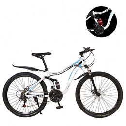 HZYYZH vélo Hzyyzh Vélo de montagne pour adulte, cadre rigide, 66 cm, vélo de ville, vélo d'étudiant, vélo mécanique, frein à disque blanc, 24 vitesses