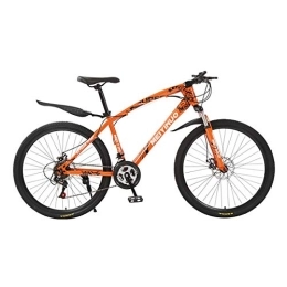 JIAODIE vélo JIAODIE Vélo de route hybride pour homme / femme, 21 vitesses, 30 rayons, double frein à disque, acier à haute teneur en carbone, plusieurs couleurs, orange