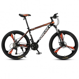 JLQWE Vélo de montagnes JLQWE Vélo VTT Mountain Bike, 26 Pouces Carbone Cadre en Acier Vélos Dur Queue, Suspension à Double Disque et Frein Avant, 24x (Color : Orange)