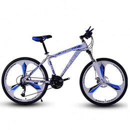 JLQWE vélo JLQWE Vélo VTT Mountain Bike, 26 Pouces Hommes / Femmes VTT Vélos, Cadre en Acier Au Carbone, Suspension À Double Disque De Frein Avant, Mag Wheel (Color : White+Blue, Size : 21 Speed)