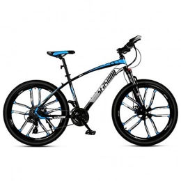 JLQWE vélo JLQWE Vélo VTT Mountain Bike, 26 « » Pouces Roues Vélos 21 / 24 / 27 / 30 Femmes Délais / VTT Homme Lightweight Cadre en Acier Au Carbone Suspension Avant (Color : Blue, Size : 24speed)