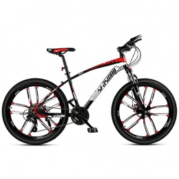 JLQWE vélo JLQWE Vélo VTT Mountain Bike, 26 « » Pouces Roues Vélos 21 / 24 / 27 / 30 Femmes Délais / VTT Homme Lightweight Cadre en Acier Au Carbone Suspension Avant (Color : Red, Size : 21speed)