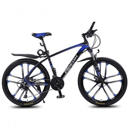 JLQWE Vélo de montagnes JLQWE Vélo VTT Mountain Bike, 26 « » Roue Vélos 27 / 30 VTT en Aluminium Léger Délais Alliage Cadre De Suspension De Frein À Disque Avant (Color : Blue, Size : 27speed)