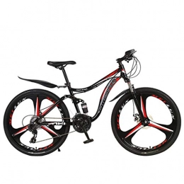 kashyk Vélo de montagnes Kashyk Vlo VTT Fully, Carbon Steel MTB, convient partir de 160 185 cm, frein disque avant et arrire, 21 vitesses, suspension complte, homme, ABS, rouge, taille unique
