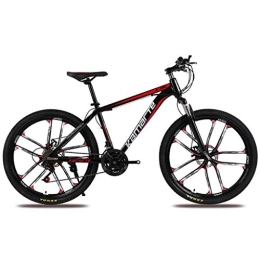 Kays vélo Kays VTT Vélo de Montagne 26” Femmes / Hommes Vélo De Montagne 21 / 24 / 27 Speed ​​Carbon Cadre en Acier Suspension Avant Intégrale Roue (Color : Black, Size : 24speed)