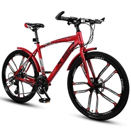 Kays vélo Kays VTT Vélo de Montagne 26" Mountain Bicycles 21 / 24 / 27 / 30 Unisexe VTT Vélo Délais Lightweight Carbon Cadre en Acier Suspension Avant Frein À Disque (Color : Red, Size : 27speed)