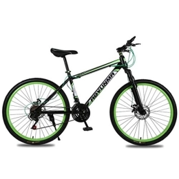 Kays vélo Kays VTT Vélo de Montagne Montagne Vélos Unisexe 24 « » Léger en Alliage D'aluminium Cadre 21 / 24 / 27 Vitesse Disque Suspension Avant Frein (Color : Green, Size : 24speed)
