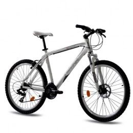Unbekannt Vélo de montagnes KCP VTT 26" en aluminium pour homme TOVIAN 21 vitesses Shimano Blanc 66 cm (26")