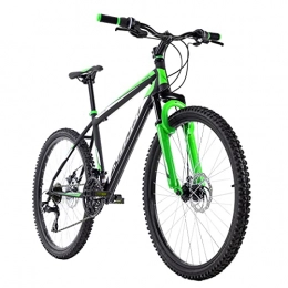 KS Cycling Vélo de montagnes KS Cycling Mixte - VTT Hardtail 26" Xtinct Noir Vert RH 42cm 26