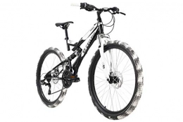 KS Cycling vélo KS Cycling Mixte - Vélo VTT Fully 26" Crusher Noir Blanc RH 44cm 26