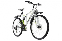 KS Cycling Vélo de montagnes KS Cycling VTT ATB Fully 26'' Zodiac Blanc / Vert RH 48 cm Homme, 48