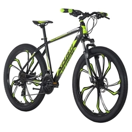 KS Cycling Vélo de montagnes KS Cycling VTT Hardtail 27, 5" Xplicit Noir / Vert 21 Vitesses RH 46 Adulte Unisexe, Zoll, 48 cm