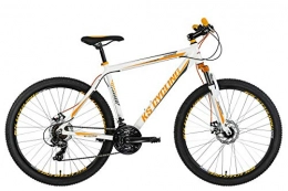 KS Cycling Vélo de montagnes KS Cycling VTT Semi-Rigide 27, 5'' Compound Blanc-Orange TC 51 cm Adulte Unisexe, 51