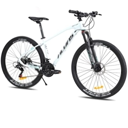 LANAZU  LANAZU VTT, vélo à Transmission en Aluminium, vélo Tout-Terrain à Frein à Disque hydraulique, adapté aux Adultes (White Black)