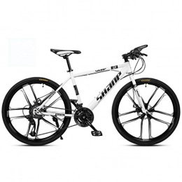 LDDLDG Vélo de montagne 26" Vélo de montagne 24/27/30 vitesses léger Cadre en alliage d'aluminium Suspension à disque (couleur : blanc, taille : 30 vitesses)