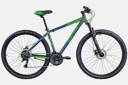 Legnano Vélo de montagnes Legnano ANDALO, VTT 29 pouces pour homme, gris mat, bleu et vert, 50