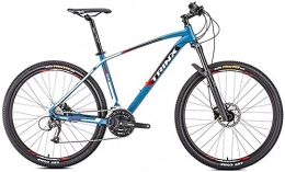 LEYOUDIAN Vélo de montagnes LEYOUDIAN Adulte Mountain Bikes, 27 Vitesses 27, 5 Pouces Big Wheels Alpine vélo en Aluminium, Semi-Rigide VTT, Vélos Anti-Slip (Color : Blue)