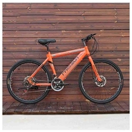 LILIS vélo LILIS Vélo VTT, VTT en Aluminium Les bicyclettes de Montagne Vélo VTT Homme Adulte vélo for Femmes 26 Pouces Roues réglable Double Frein à Disque (Color : Orange, Size : 24 Speed)
