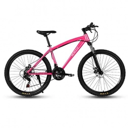 LILIS vélo LILIS Vélo VTT, VTT en Aluminium VTT Adulte VTT Vélo Route Vélos for Hommes et Femmes 24En Roues Double Vitesse réglable Frein à Disque (Color : Pink, Size : 27 Speed)