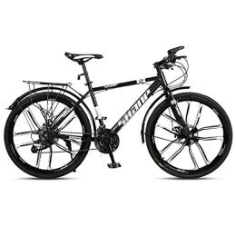 LILIS vélo LILIS Vélo VTT, VTT en Aluminium Vélo Adulte Route Vélos VTT VTT Vitesse réglable for Les Hommes et Les Femmes 26po Roues Double Disque de Frein (Color : Black, Size : 24 Speed)
