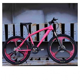 LILIS Vélo de montagnes LILIS Vélo VTT, VTT en Aluminium Vélo VTT VTT Adulte Route Vélos for Les Hommes et Les Femmes 26En Roues Double Vitesse réglable Frein à Disque (Color : Pink, Size : 27 Speed)
