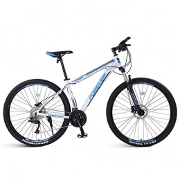 LLAN vélo Llan Adulte Mountain Bikes, 33 Vitesse Rigide VTT avec Double Disque de Frein en Aluminium Cadre avec Suspension Avant vélo de Route for Les Hommes, 26 / 29inch (Color : Blue, Size : 26 inch)