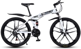Aoyo vélo Léger VTT for adultes, Aluminium Suspension Vélo Plein cadre, fourche à suspension, frein à disque, blanc, E