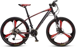 Mens Mountain Bikes, Adulte Femmes 33 Vitesse Vélo de montagne, VTT Semi-rigide avec double disque de frein, vélo de banlieue, Spoke Gray, (Color : 3 Spoke Black)