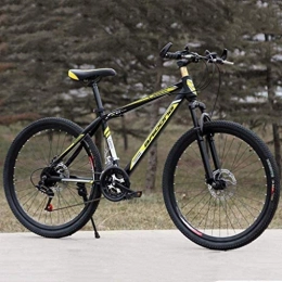 MJY vélo MJY Vlo 26 pouces VTT en acier haute teneur en carbone queue dure vlo tout-terrain VTT cadre de sige rglable Double absorption des chocs 6-11, Noir jaune