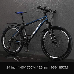 Moma Bikes Vélo VTT 26", Aluminium, Altus, Freins a Disque Hydraulique, Suspension Avant avec bloquage Mixte Adulte, Bleu Noir