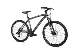 Moma Bikes Vélo de montagnes Moma Bikes Vélo VTT, GTT26", Aluminium, SHIMANO 24V, Freins a Disque, Suspension Avant (Size L-XL)