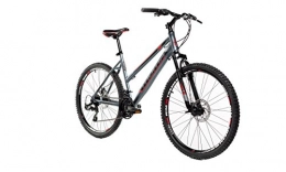 Moma Bikes Vélo de montagnes Moma Bikes Vélo VTT, GTW26", Aluminium, SHIMANO 24V, Freins a Disque, Suspension AvantGris (noir) - M-L
