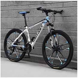 Mountain Bike 26 pouces 21 vitesses adulte vitesse bicyclette étudiant plein air Vélos double frein à disque Hardtail vélo Siège réglable à haut carbone Cadre en acier MTB Pays Gearshift Vélo B zhengz