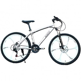 BBRR vélo Mountain Bike pour Carbon Montagne en Acier pour Homme vlo 21 Vitesses Vlo Suspension Avant de VTT - Simple Style, Blanc