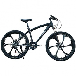 BBRR Vélo de montagnes Mountain Bike pour Carbon Montagne en Acier pour Homme vlo 21 Vitesses Vlo Suspension Avant de VTT - Simple Style, Noir