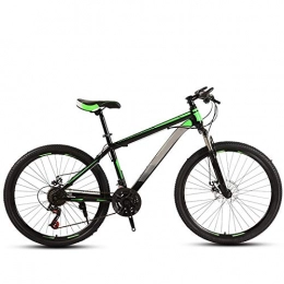 ndegdgswg Vélo de montagnes ndegdgswg VTT 24 / 26" noir et vert, amortisseur unique pour adultes, tout-terrain, vitesse variable, voiture de sport, vélo de 66 cm, 30 vitesses