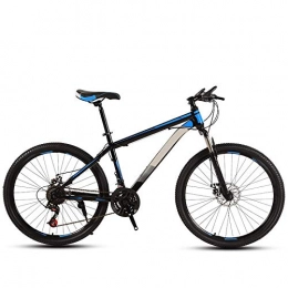 ndegdgswg vélo ndegdgswg VTT 24 / 26 pouces double choc noir et bleu, pour adultes, tout-terrain, vitesse variable, voiture de sport, jeune étudiant, vélo 26" 27 vitesses
