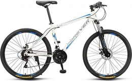 No branded vélo No Branded Forever Ye880 Vélo VTT pour adulte avec siège réglable, 26", 24 vitesses, cadre en alliage d'aluminium, blanc / bleu