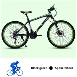 Aquila Vélo de montagnes Pliable Mountain Bike, 26 pouces à vitesse variable adulte vélo, VTT double frein à disque Semi-rigide, en acier au carbone hors route extérieure Ville Cyclisme Voyage AQUILA1125 (Color : Green)