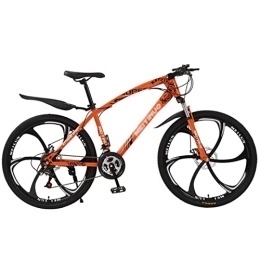 QCLU vélo QCLU 24 / 26 Pouces Vélo de Montagne 21 Speed​ Disc Freins Hardtail MTB, Trekking Vélo Hommes Bike Girls Vélo, Vélo de Montagne en Suspension complète (Color : Orange, Taille : 26 inch)