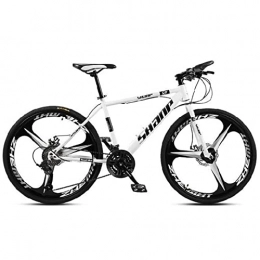 QCLU vélo QCLU VTT, Frein à Double Disque de 24 / 26 Pouces, MTB for Les Adultes, Trekking Vélo Hommes Vélo Vélo à vélo avec siège réglable, Noir, 3 Couper (Color : 21-Speed, Taille : 24 inch)