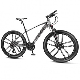 QMMD vélo QMMD 27.5 Pouces Vélo VTT, Adulte Vélo de Montagne Aluminium Cadre, Suspension Avant Vélo De Montagne, 24-30-33- Vitesses Vélos, Hommes Léger Cyclisme, Gray 10 Spoke, 30 Speed