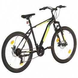 Qnotici vélo Qnotici Mountain Bike Roues 27.5 Pouces Transmission 21 Vitesses, Hauteur du Cadre 42 cm, Noir