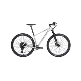QYTEC Vélo de montagnes QYTEC zxc Vélo pour homme Frein à disque à huile tout terrain Fibre de carbone Cadre de VTT Roue en aluminium (couleur : blanc, taille : XL)