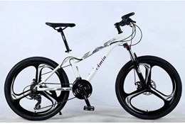 QZ Vélo de montagnes QZ Montagne 24po 21 Speed Bike for Adulte, lger en Alliage d'aluminium Plein Cadre, Suspension des Roues Avant TUDIANTE Hors Route dcalant Adulte vlo, Frein Disque (Color : White, Size : B)