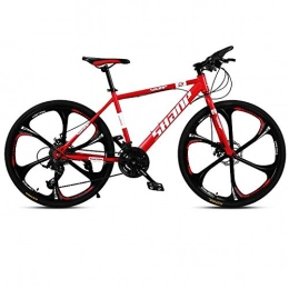 RSJK vélo RSJK Adult Mountain Bike Cross Country Speed Racing 24" 30 Speed System Dual Disc Brake One Wheel Black@6 Couteau Rouge_30 Vitesses 24 Pouces [135-165cm