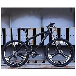 SHANRENSAN vélo SHANRENSAN VTT pour adulte - Vélo tout-terrain avec vitesse variable - 24 pouces - 26 pouces - Vélo d'amortissement - Vélo de plein air - Montagne, tout-terrain (noir) 135x20x75cm
